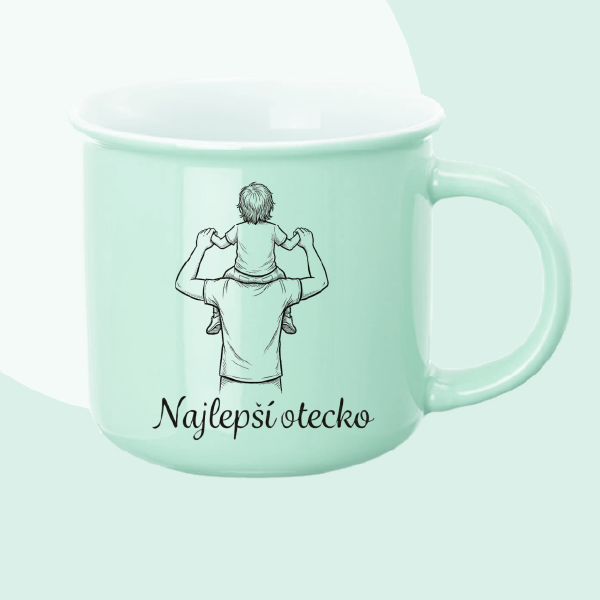 Hrnček - zelený otecko