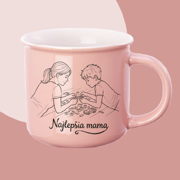 Hrnček - ružový najlepšia mama